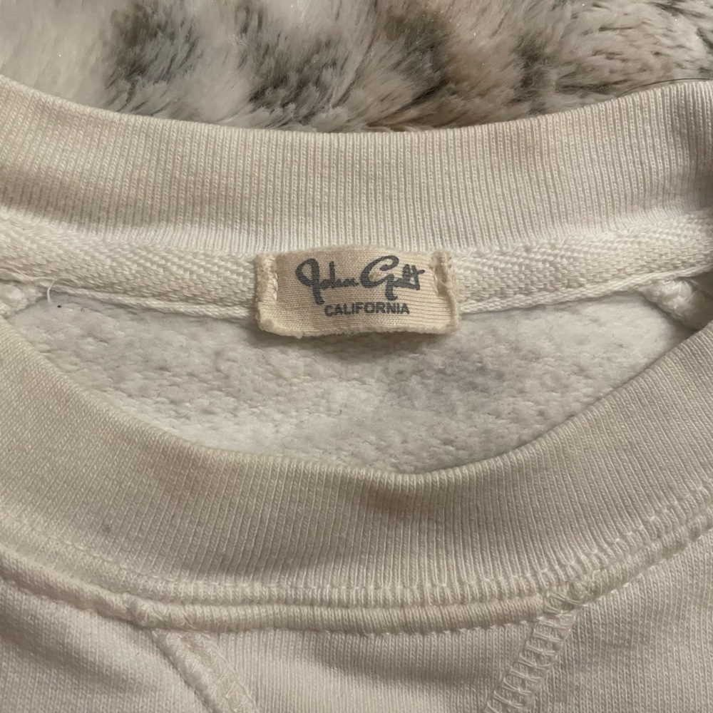 John Galt White USA 90s Y2K Embroidered Pullover Crewneck Sweatshirt - Picture 2 of 6